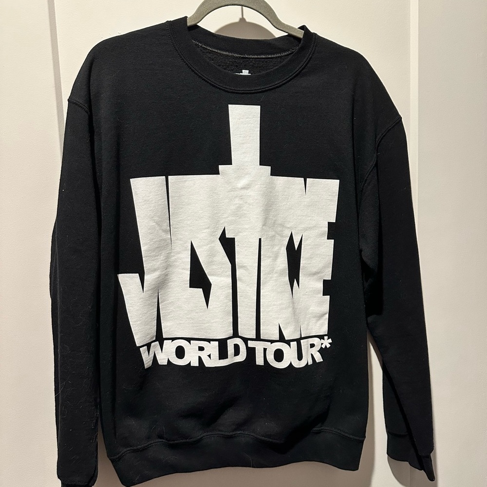 Justice World Tour Black Crewneck